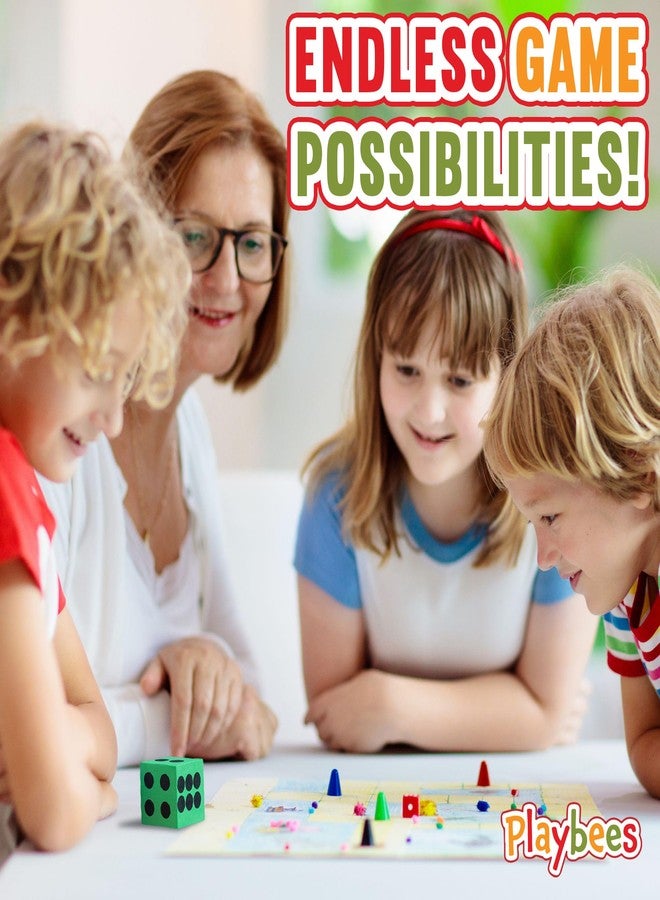 Playbees Big Foam Dice Set - 12-Pack, Jumbo, and Colorful Dice for Kids - Ideal for Boosting Math Skills in The Classroom, Great Gifts, and Party Fun - Image 5